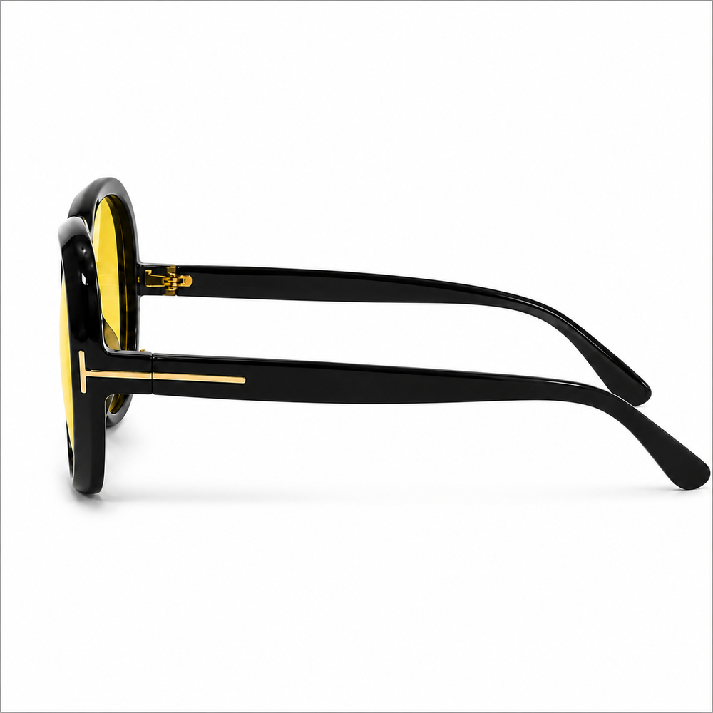 Phillipines | Black Yellow Transparent T Oversize Sunglass