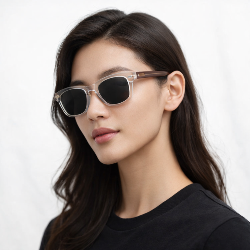 Sundowner|  Brown Transparent Wayfarer Sunglass