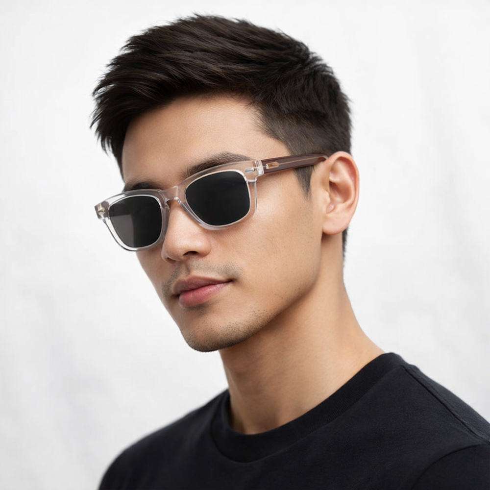 Sundowner|  Brown Transparent Wayfarer Sunglass