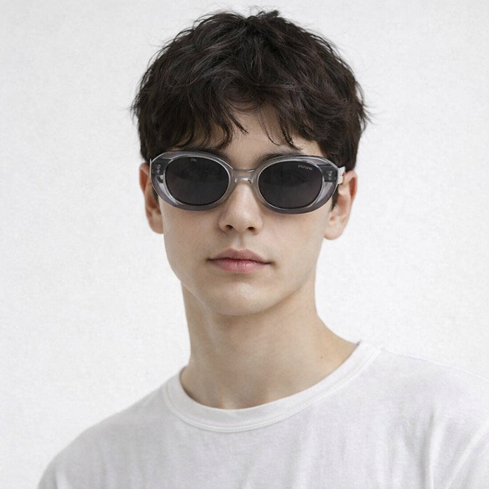 Hungary Octa | Grey Round Wayfarer Sunglass
