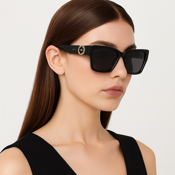 Raised Eye | Black Wayfarer Sunglass