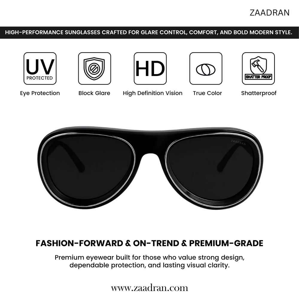 Clubmaster Black Matte Aviator Sunglass