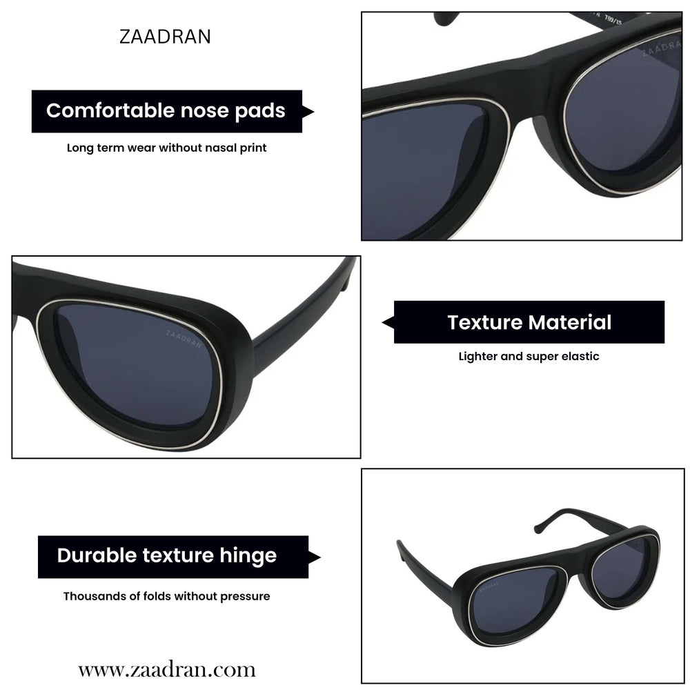 Clubmaster Black Matte Aviator Sunglass