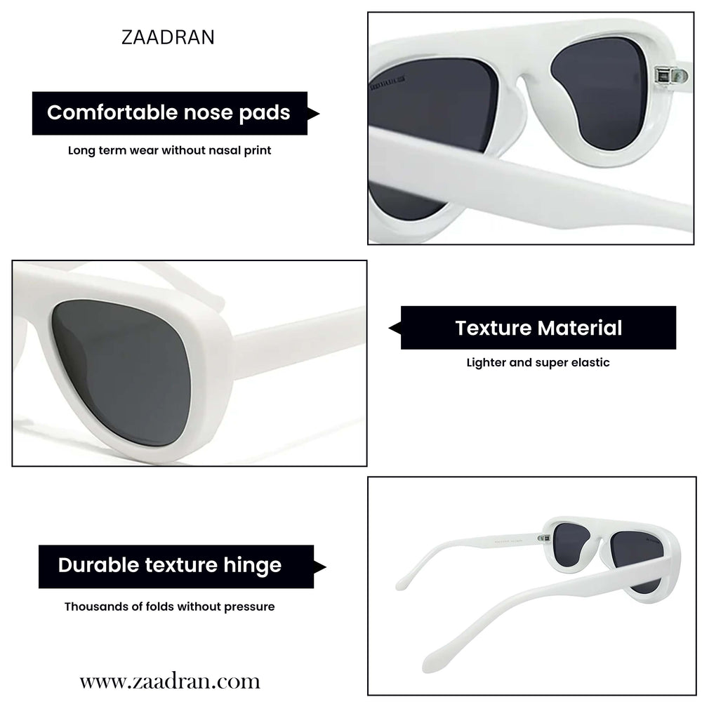 Clubmaster | White Aviator Sunglass