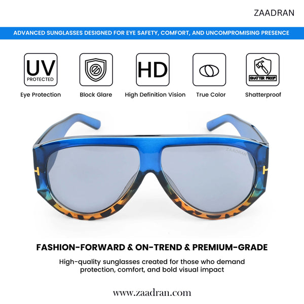 Cuba | Blue Leopard T Aviator Sunglass