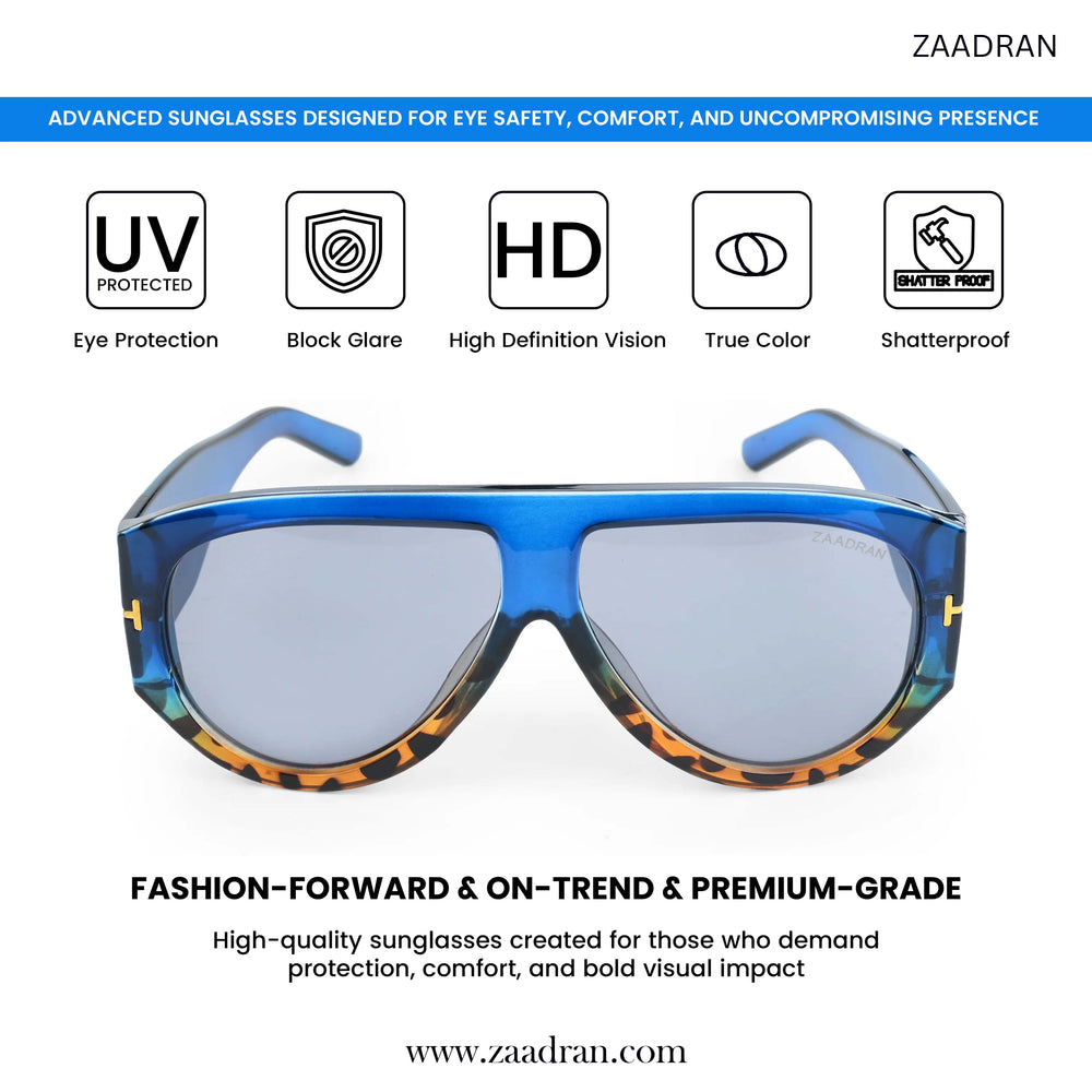 Cuba | Blue Leopard T Aviator Sunglass