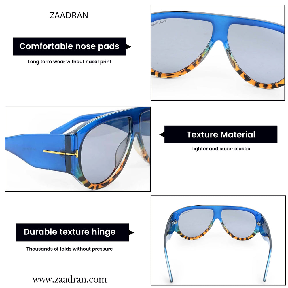 Cuba | Blue Leopard T Aviator Sunglass