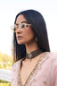 Metal Eyes | Golden Transparent Wayfarer Sunglass
