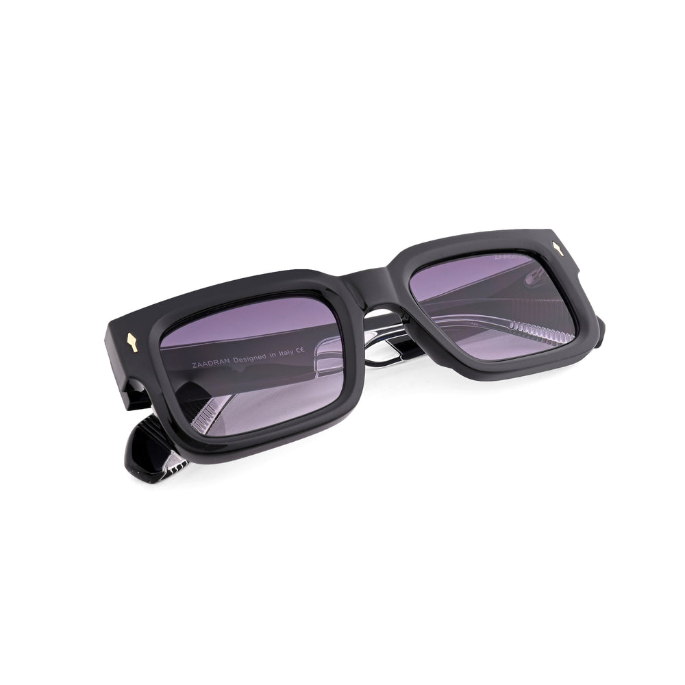Almaty | Black Wayfarer Sunglass - (ZAADWFAMBLK0011)