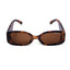 Russia | Leopard Peach Diamond Rectangle Sunglass