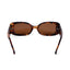 Russia | Leopard Peach Diamond Rectangle Sunglass