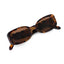 Russia | Leopard Peach Diamond Rectangle Sunglass