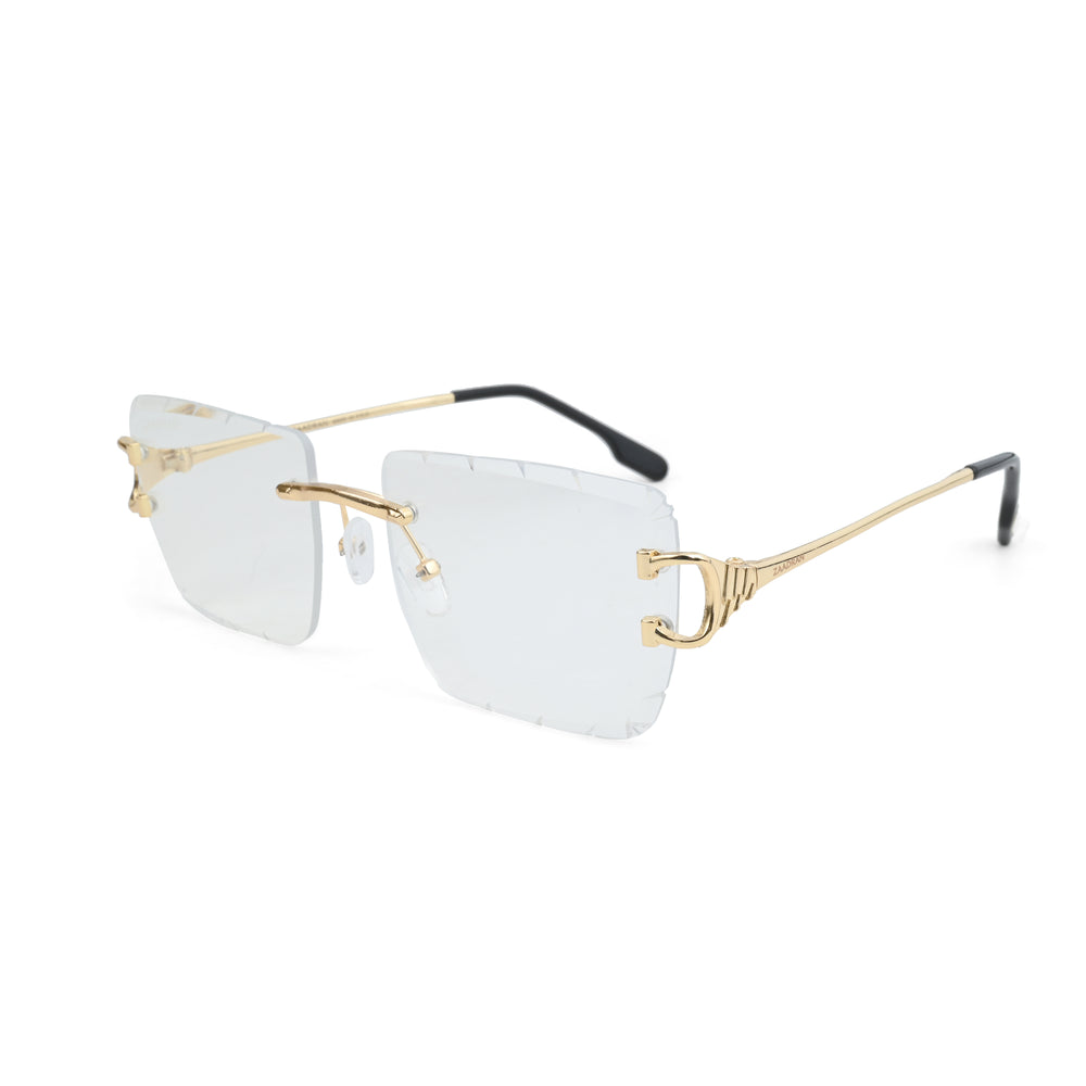 Alberta | White Rimless Square Sunglass - (ZAADRLABWHTCG0005)