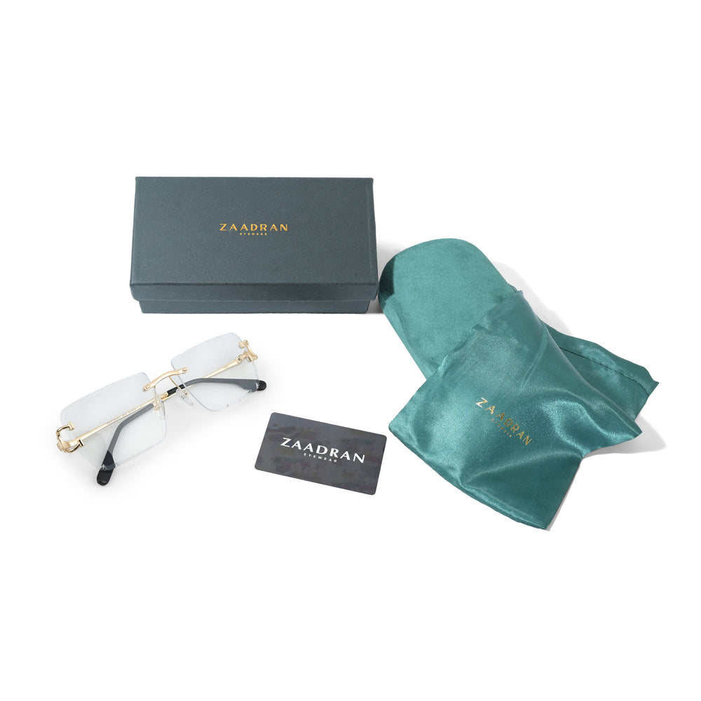 Alberta | White Rimless Square Sunglass - (ZAADRLABWHTCG0005)
