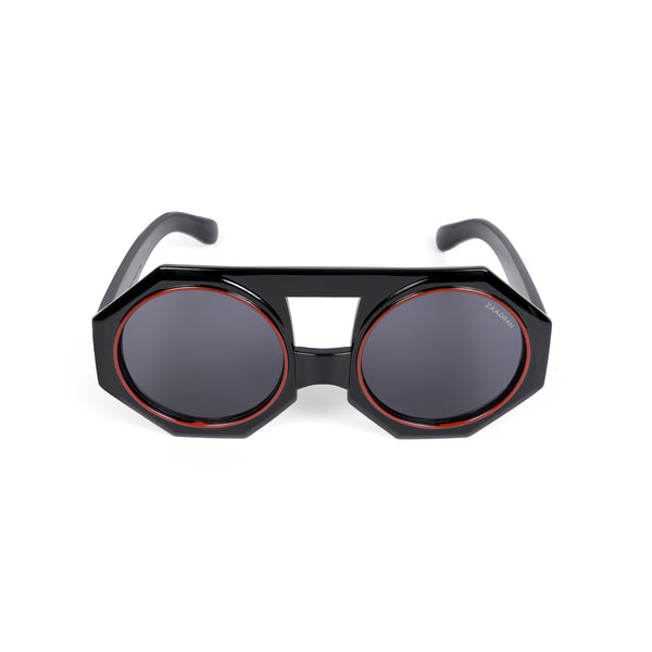 Forest Flair | Black Round Sunglass