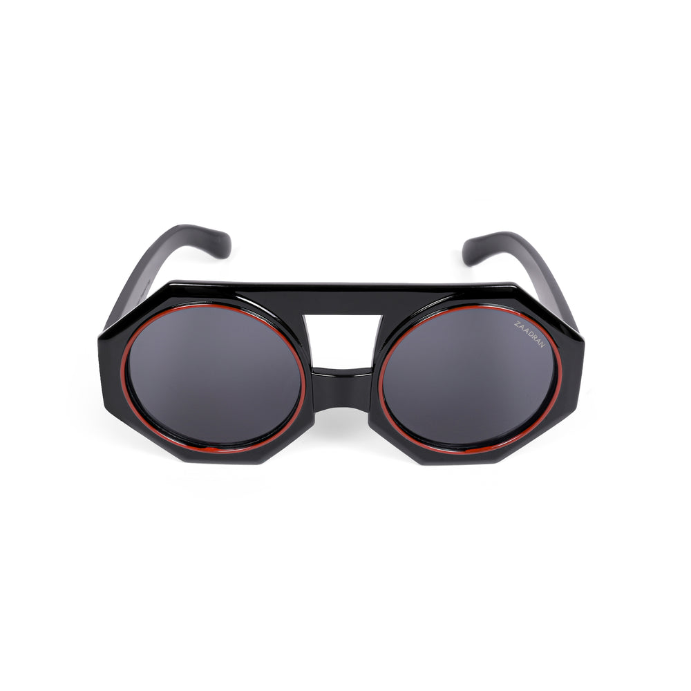 Forest Flair | Black Round Sunglass