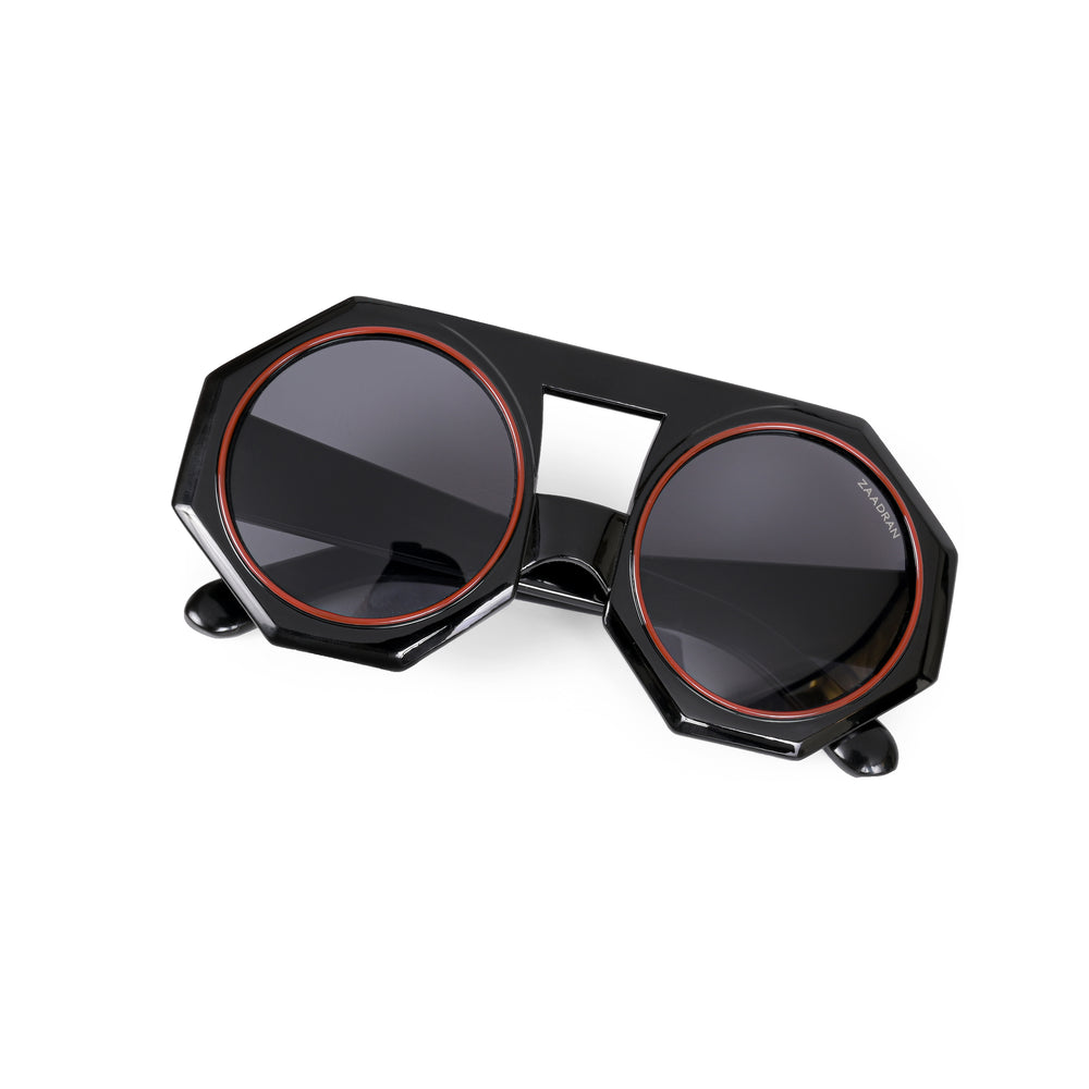 Forest Flair | Black Round Sunglass