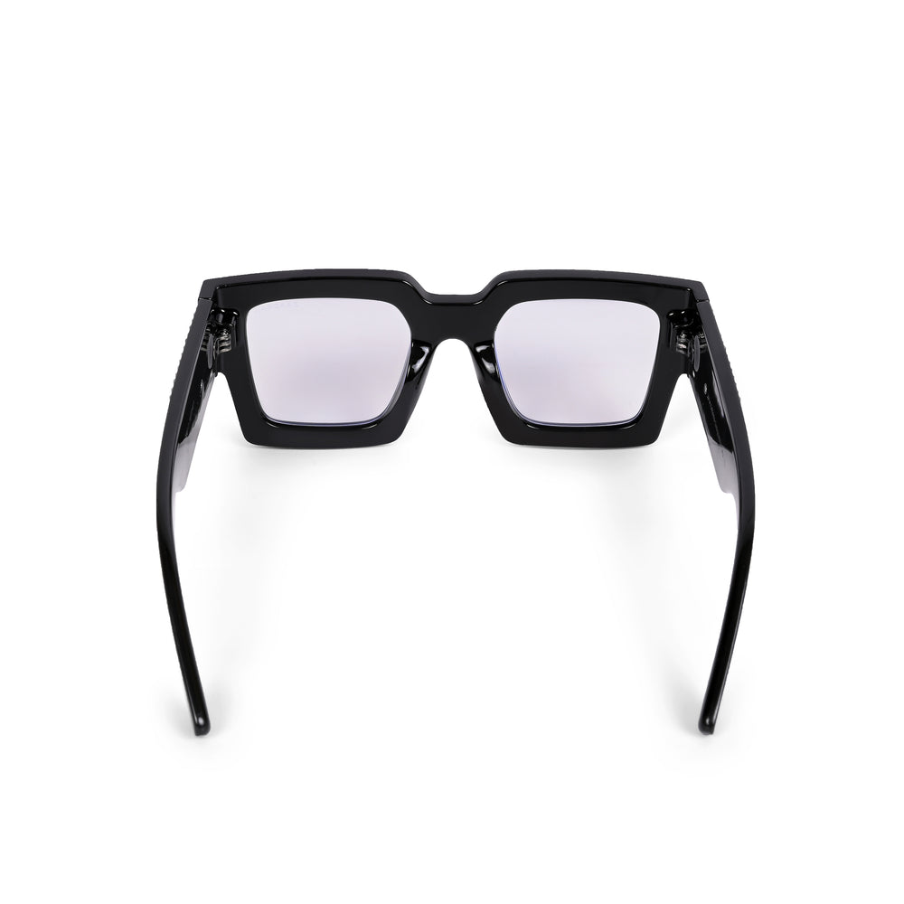 Diamond Eyes | Black Crystal Wayfarer Transparent Sunglass