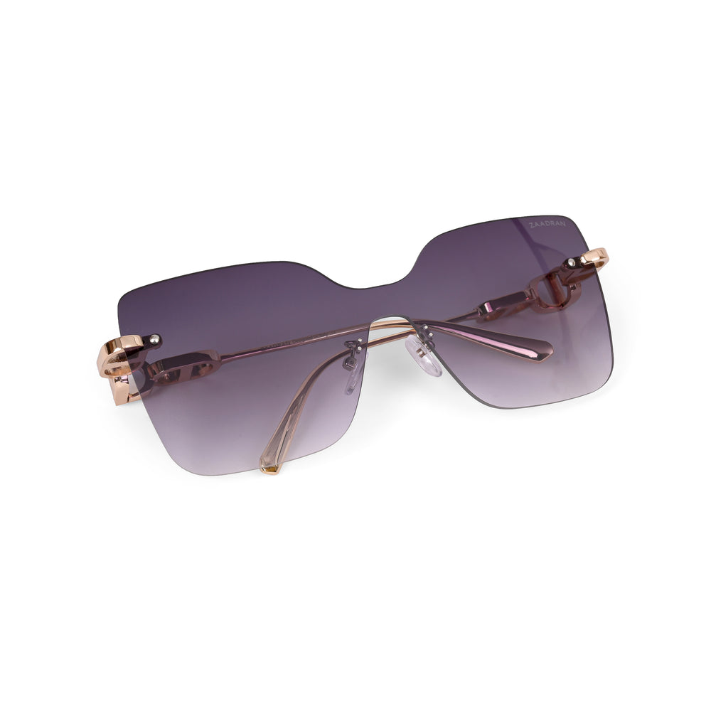 Mexico | Golden Black Rimless Oversize Sunglass