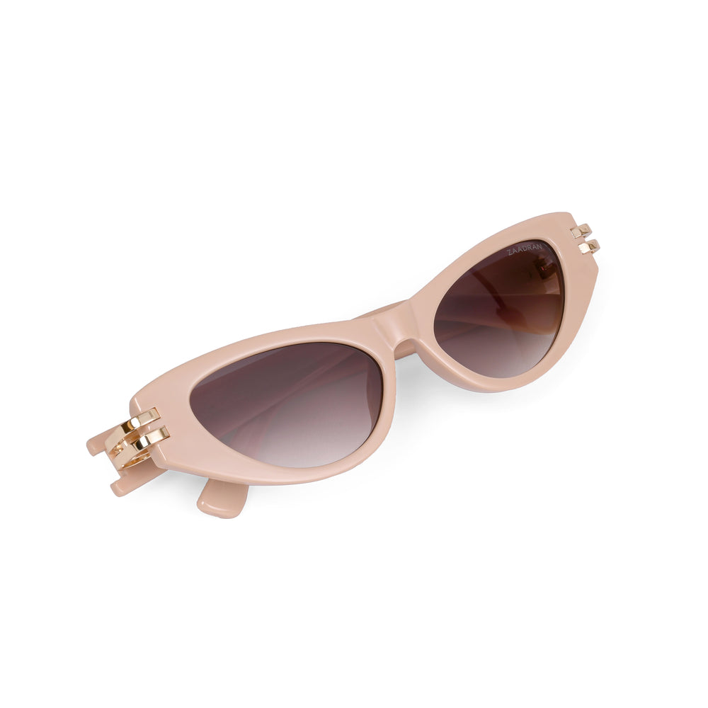 Diva | Peach Golden Cateye Sunglass