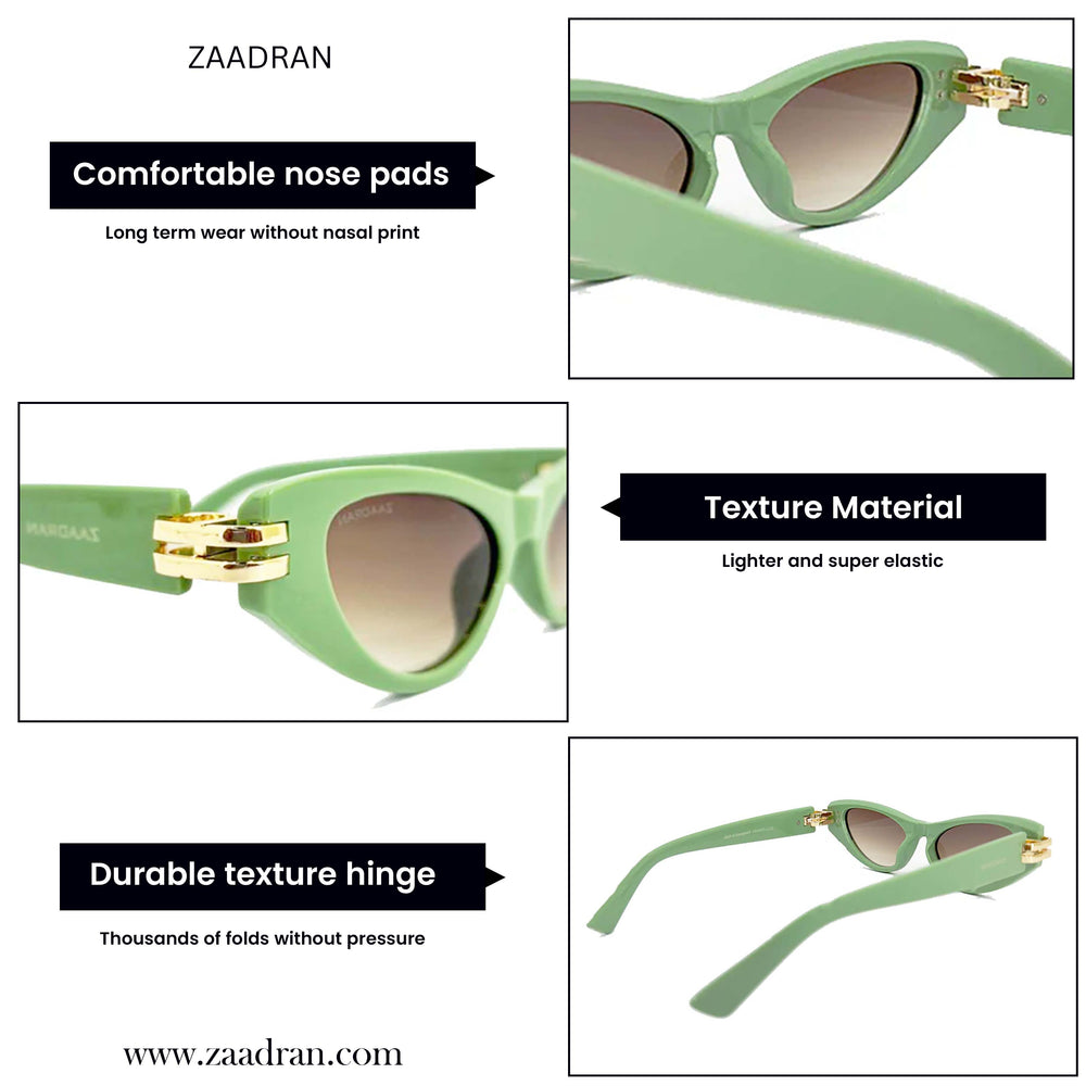 Diva | Green Golden Cateye Sunglass