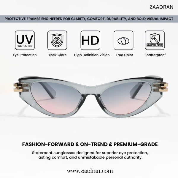 Diva | Grey Transparent Cateye Sunglass