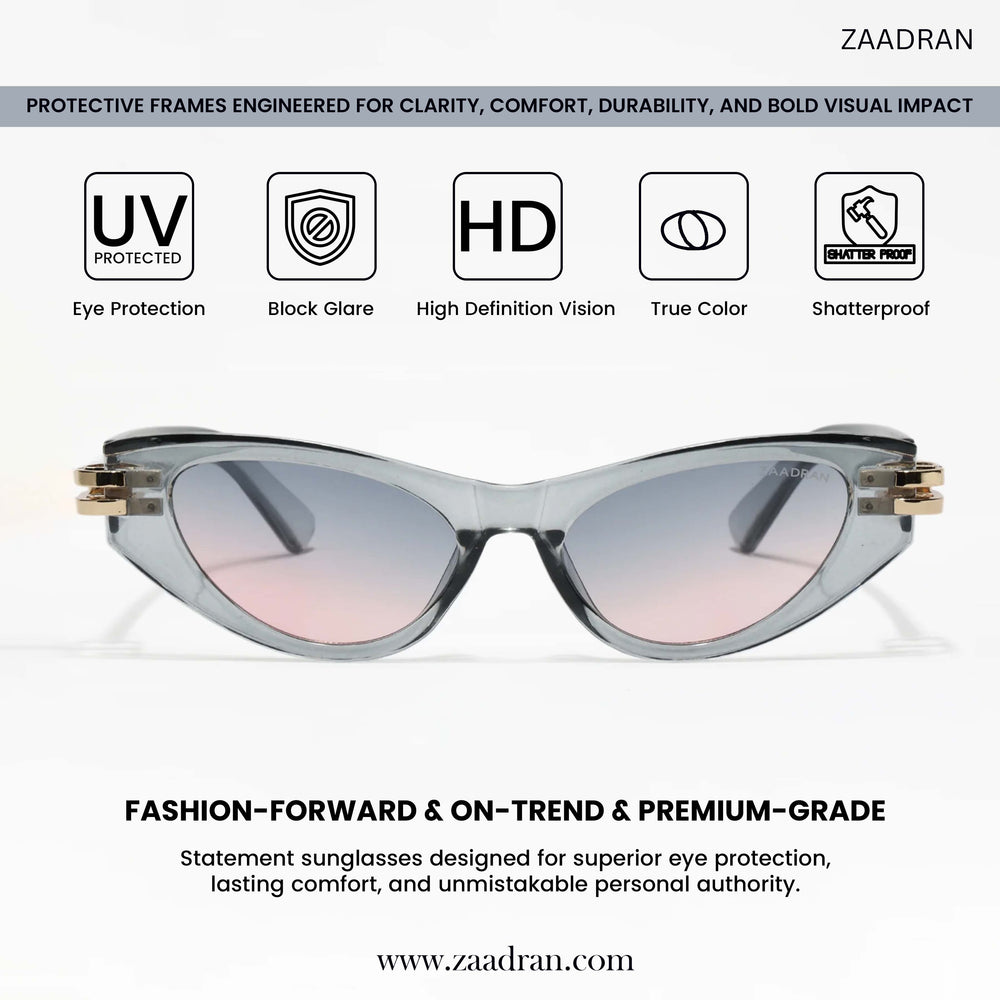 Diva | Grey Transparent Cateye Sunglass