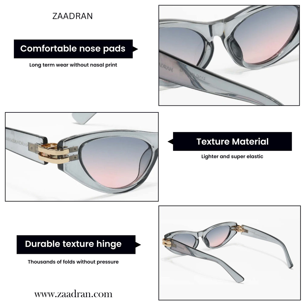 Diva | Grey Transparent Cateye Sunglass