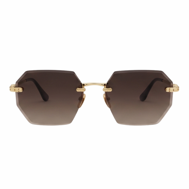 Dominica Golden Brown Transparent Sunglass