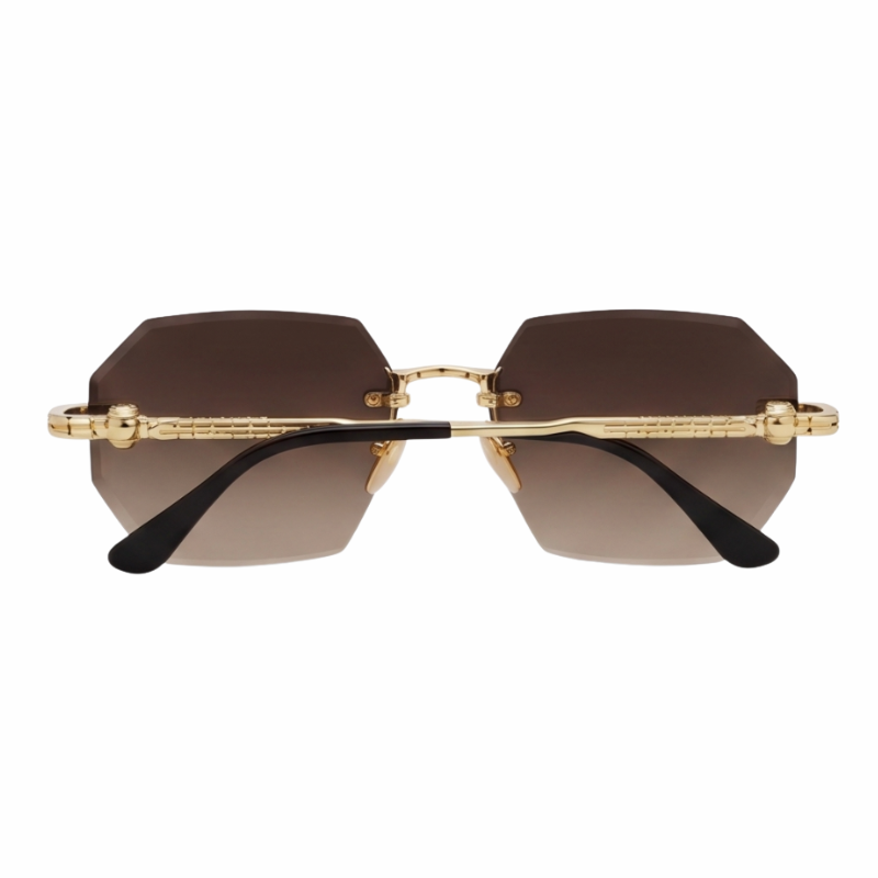 Dominica Golden Brown Transparent Sunglass