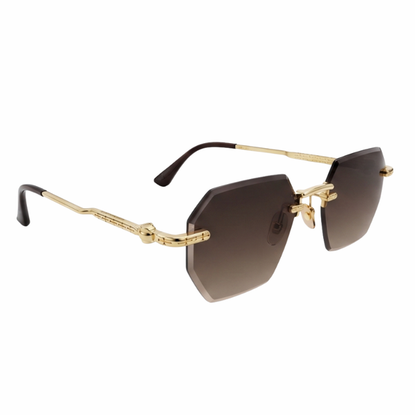 Dominica Golden Brown Transparent Sunglass