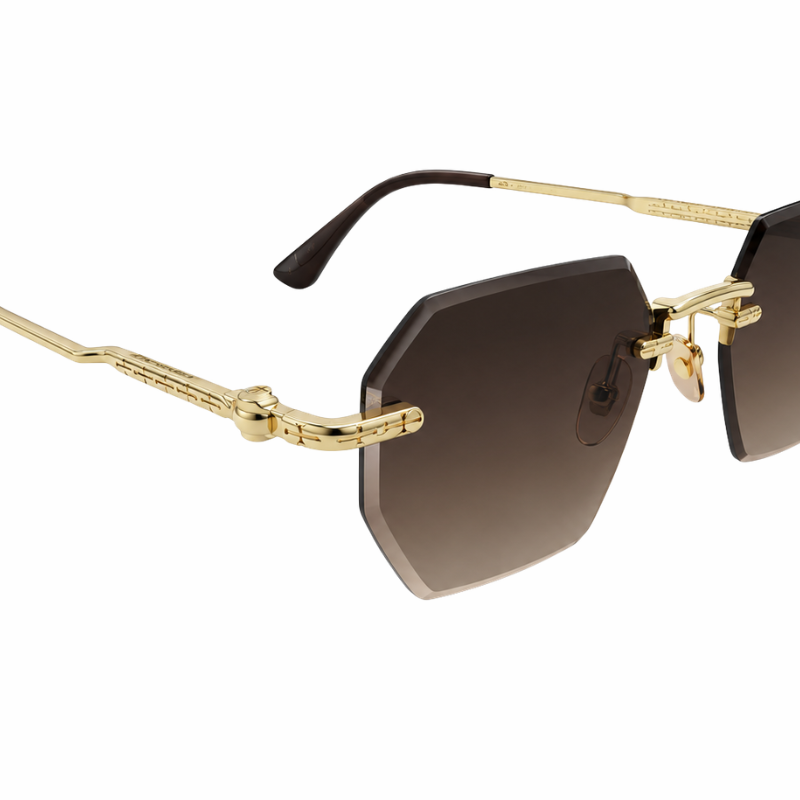 Dominica Golden Brown Transparent Sunglass