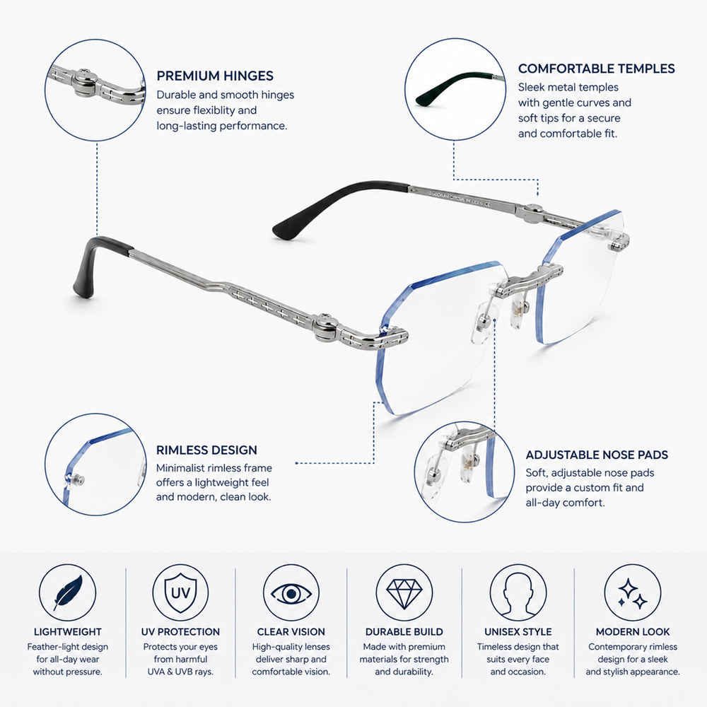 Dominica Silver Blue Transparent Sunglass