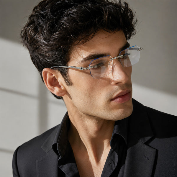 Dominica Silver Blue Transparent Sunglass