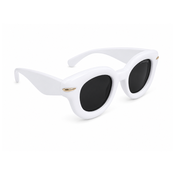 Monaco | White Cateye Sunglass