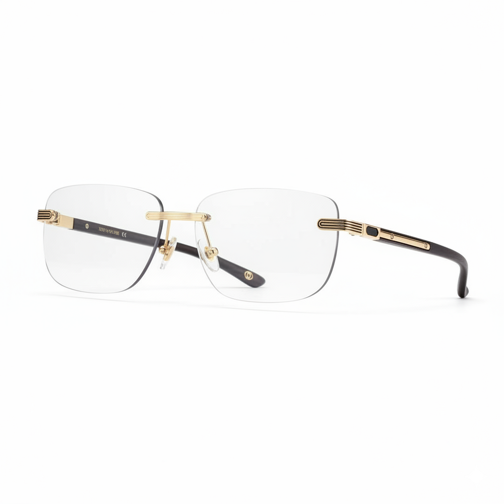Élite Rimless Gold Rectangles Eyeglass