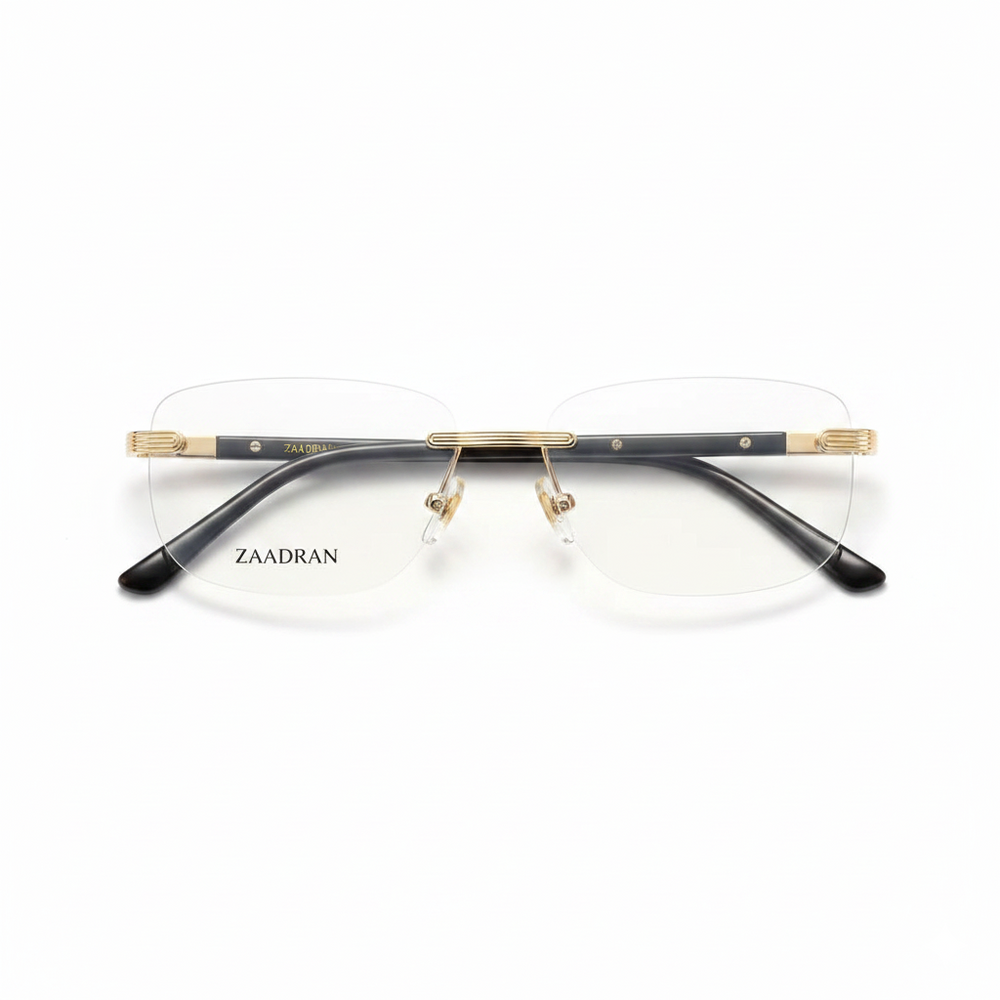 Élite Rimless Gold Rectangles Eyeglass