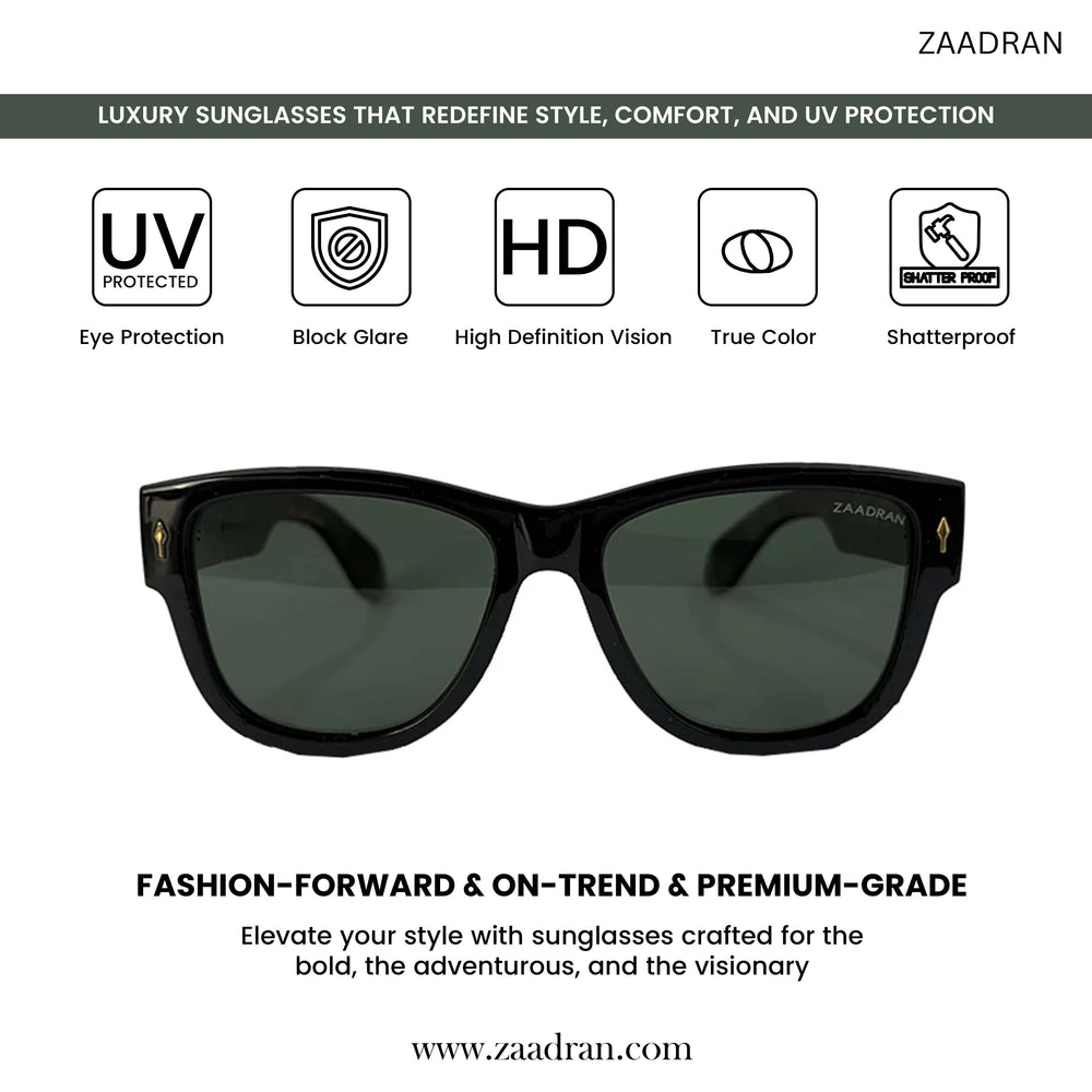 France | Black Wayfarer Sunglass