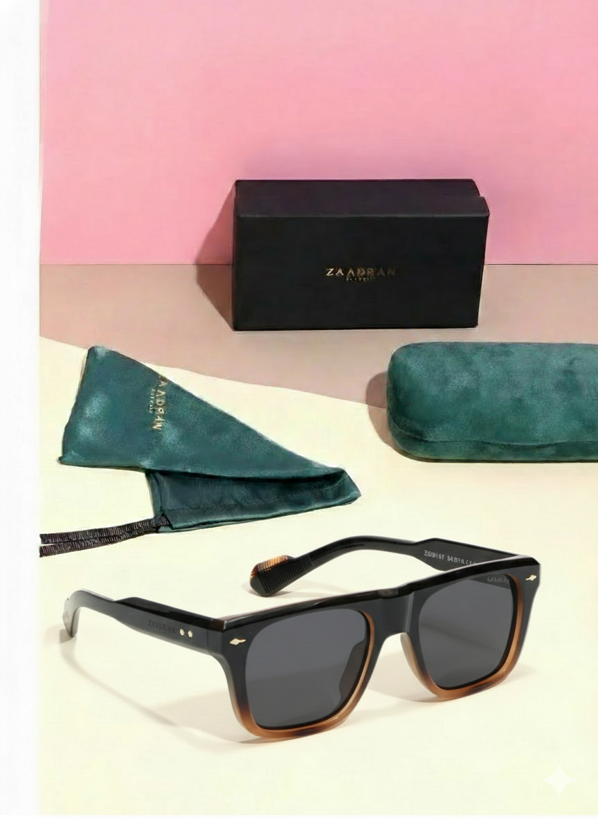 Cambria | Black Brown Wayfarer Sunglass