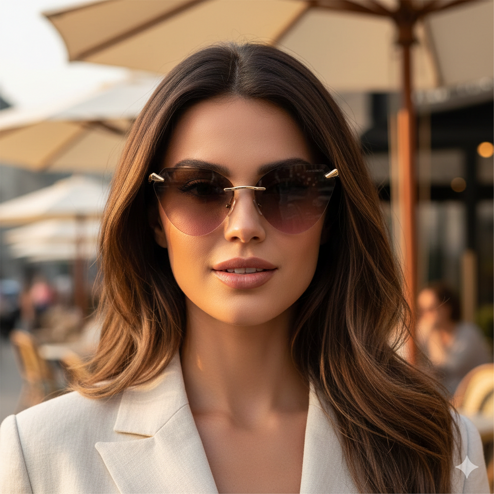 UK | Golden Dual Tone Cateye Sunglass