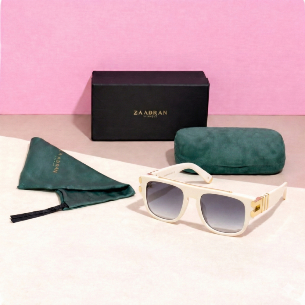 Colombo | Golden White Oversize Wayfarer Sunglass