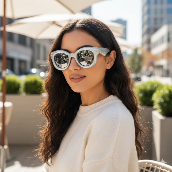 Monaco | Silver Cateye Sunglass