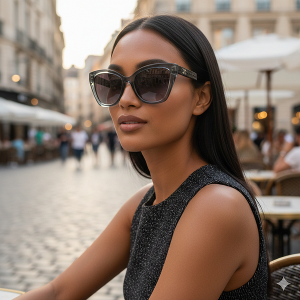 NY | Grey Cateye Oversize Sunglass