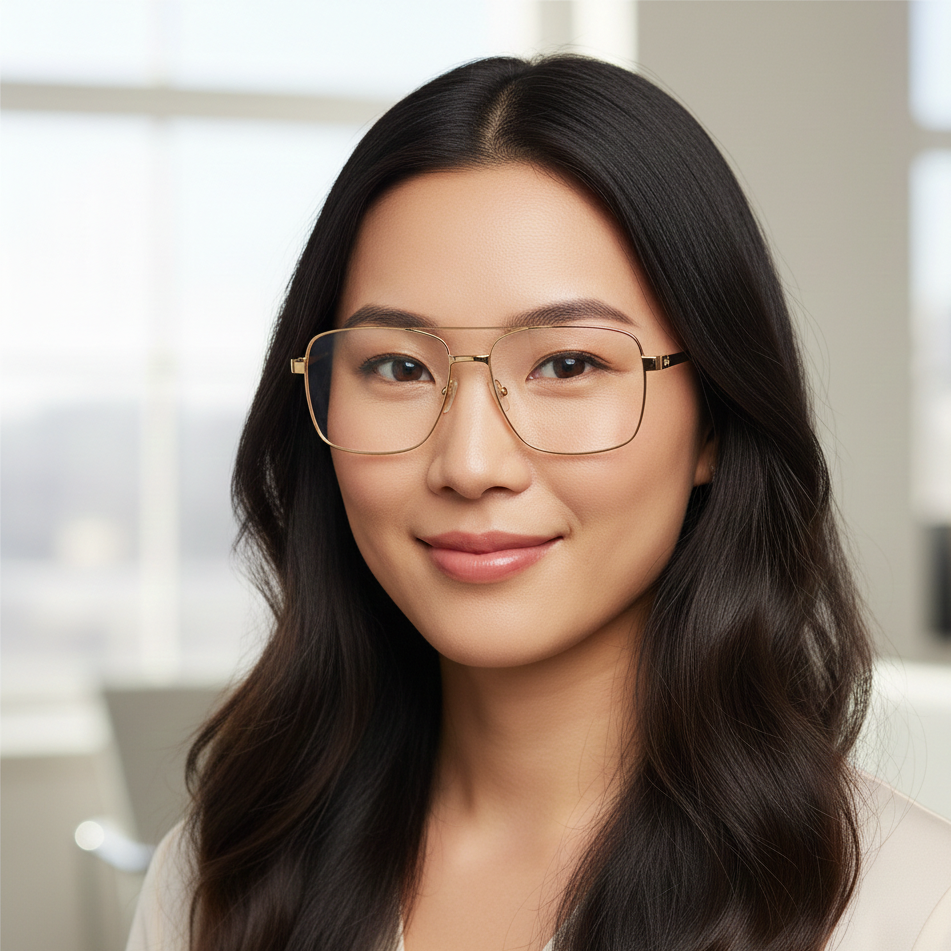 Golden Transparent Oversize Wayfarer Eyewear | Pinellii Edition