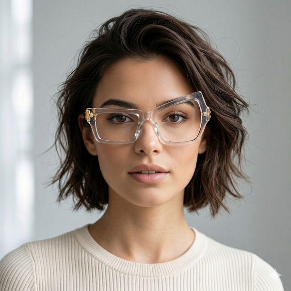 Raised Eye | White Transparent  Wayfarer Sunglass