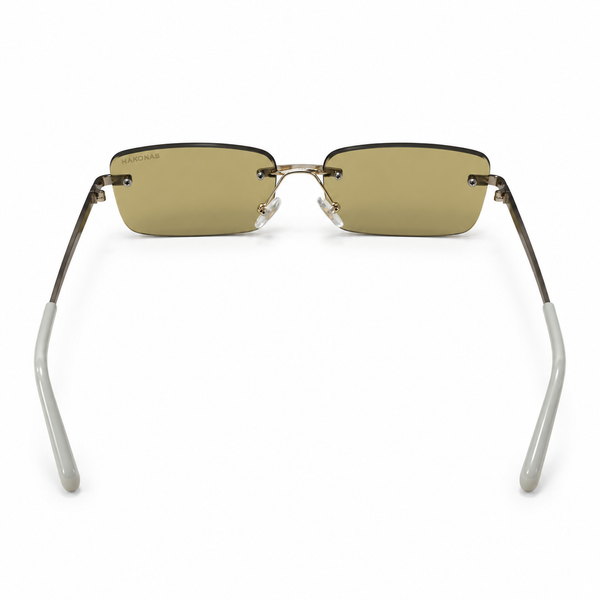 Richmond | Silver Green Rimless Rectangle Sunglass