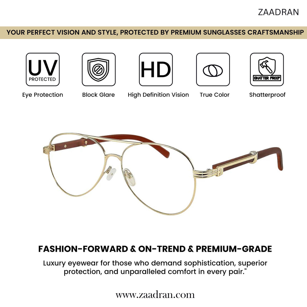 Greece | Golden Transparent Aviator Sunglass