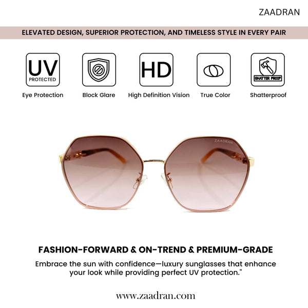 Hinge | Champagne Pink Oversize Sunglass