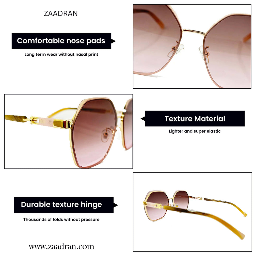 Hinge | Champagne Pink Oversize Sunglass