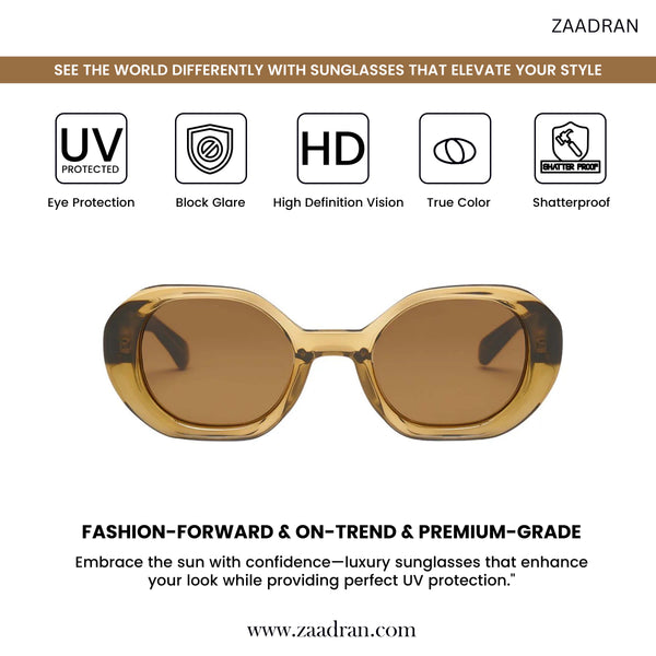 Hungary Octa | Yellow Round Wayfarer Sunglass